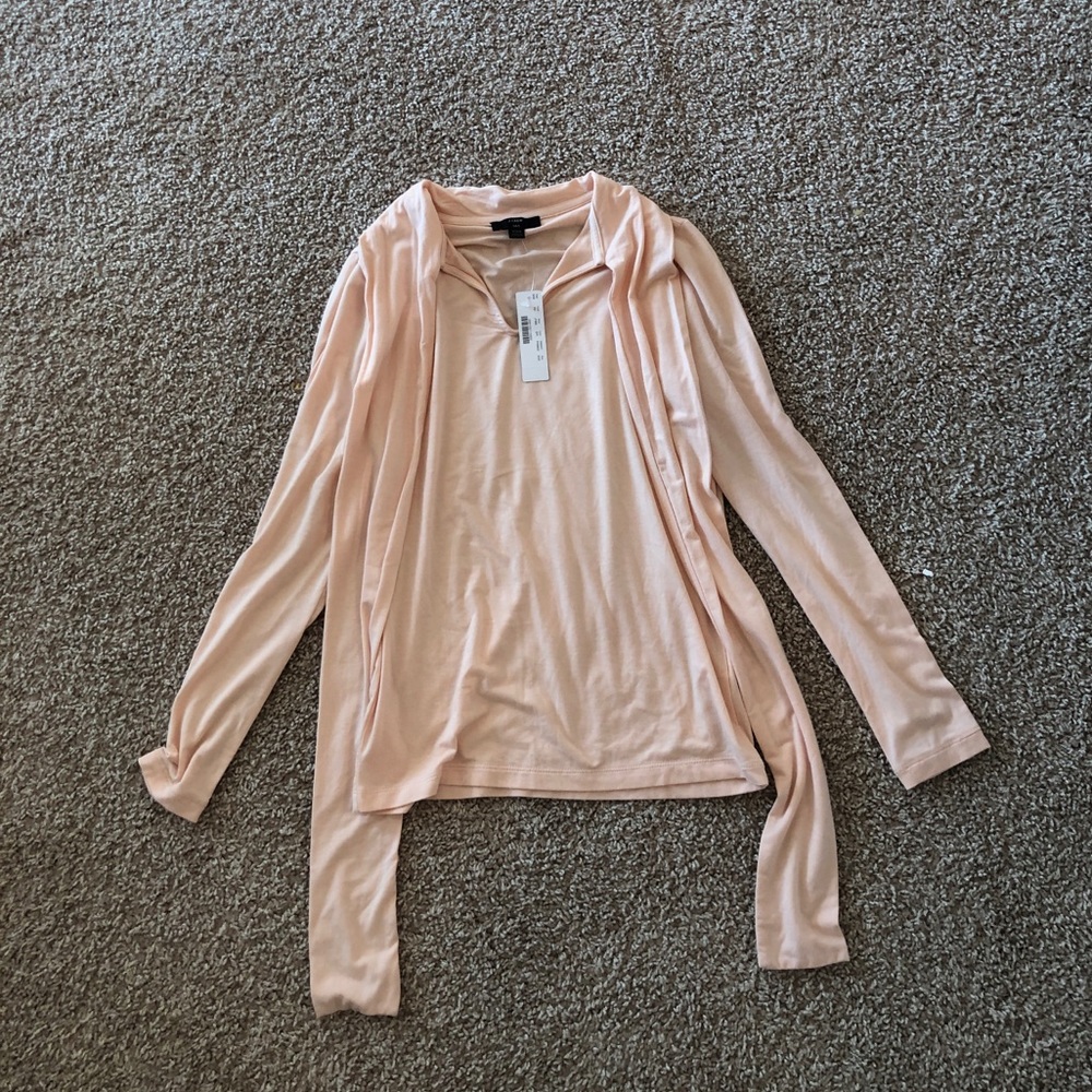 Tie neck long sleeve blouse